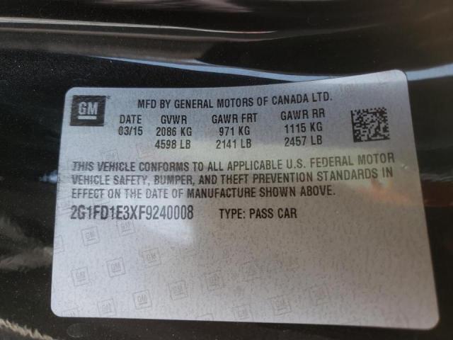 Photo 10 from auction – 2015 CHEVROLET CAMARO LT with VIN 2G1FD1E3XF9240008