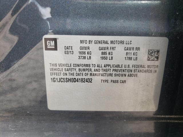 Photo 10 from auction – 2013 CHEVROLET SONIC LT with VIN 1G1JC5SH0D4182432