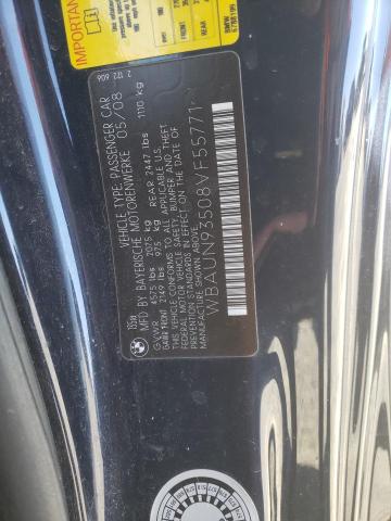 Photo 10 from auction – 2008 BMW 135 I with VIN WBAUN93508VF55771