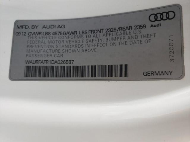 Photo 10 from auction – 2013 AUDI A5 PREMIUM with VIN WAURFAFR1DA026587