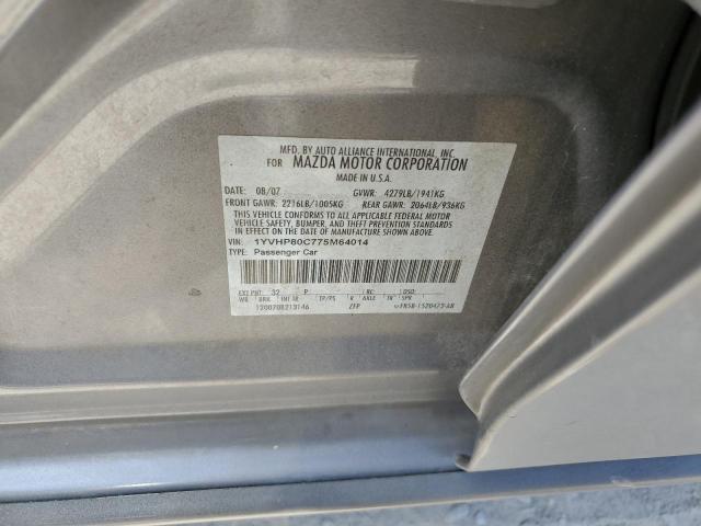 Photo 10 from auction – 2007 MAZDA 6 I with VIN 1YVHP80C775M64014