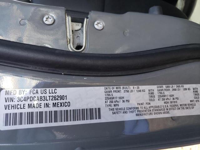 Photo 10 from auction – 2020 DODGE JOURNEY SE with VIN 3C4PDCAB3LT262901
