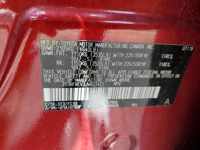 Photo 10 from auction – 2018 TOYOTA RAV4 ADVEN with VIN 2T3RFREV3JW823422