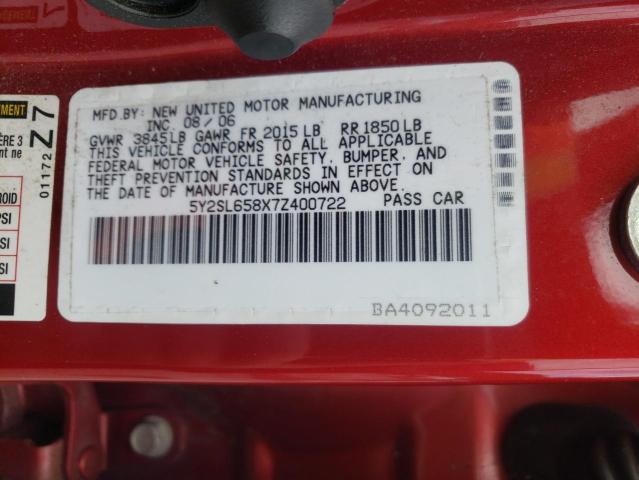 Photo 10 from auction – 2007 PONTIAC VIBE with VIN 5Y2SL658X7Z400722