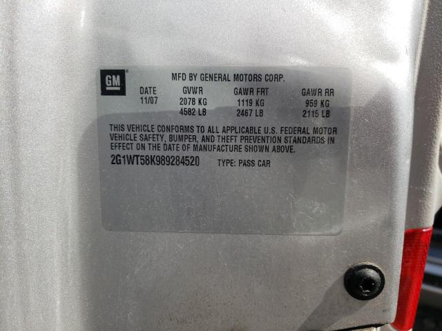 Photo 10 from auction – 2008 CHEVROLET IMPALA LT with VIN 2G1WT58K989284520