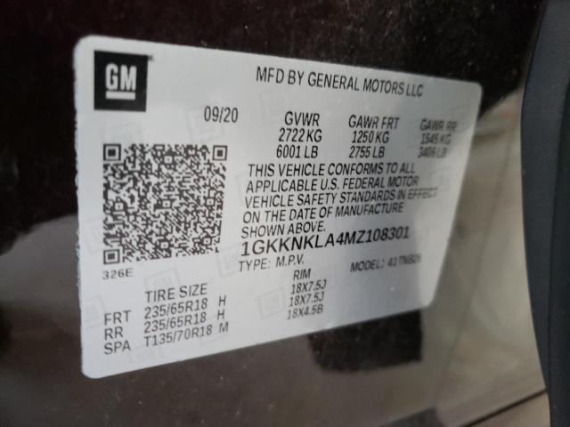 Photo 10 from auction – 2021 GMC ACADIA SLE with VIN 1GKKNKLA4MZ108301