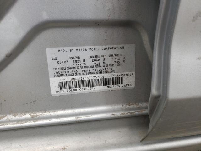 Photo 10 from auction – 2007 MAZDA 3 I with VIN JM1BK32F371769702