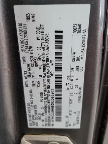 Photo 10 from auction – 2013 FORD ESCAPE SEL with VIN 1FMCU0H95DUD93203