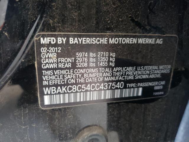 Photo 10 from auction – 2012 BMW 750 LXI with VIN WBAKC8C54CC437540