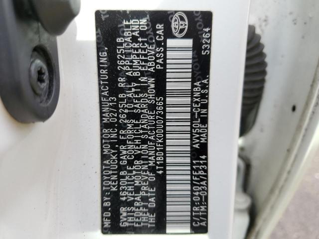 Photo 10 from auction – 2013 TOYOTA CAMRY HYBR with VIN 4T1BD1FK0DU073665