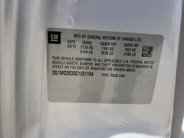 Photo 10 from auction – 2012 CHEVROLET IMPALA LTZ with VIN 2G1WC5E35C1251194