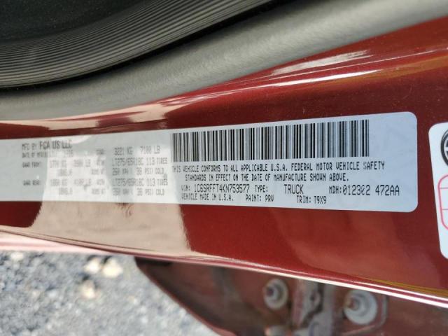 Photo 10 from auction – 2019 RAM 1500 BIG H with VIN 1C6SRFFT4KN753577