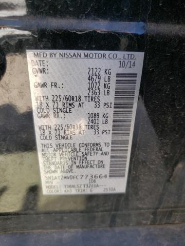 Photo 10 from auction – 2015 NISSAN ROGUE S with VIN 5N1AT2MV0FC773664