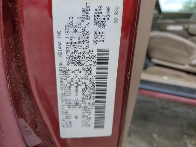 Photo 10 from auction – 2004 TOYOTA TUNDRA ACC with VIN 5TBBT44164S450189