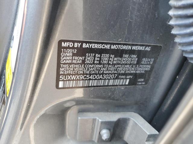 Photo 10 from auction – 2013 BMW X3 XDRIVE2 with VIN 5UXWX9C54D0A30207
