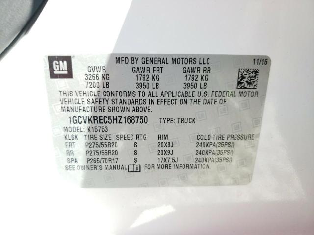 Photo 10 from auction – 2017 CHEVROLET SILVERADO with VIN 1GCVKREC5HZ168750