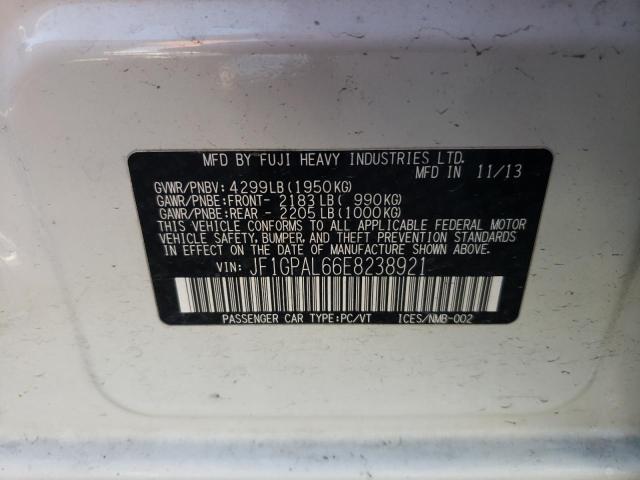 Photo 10 from auction – 2014 SUBARU IMPREZA SP with VIN JF1GPAL66E8238921