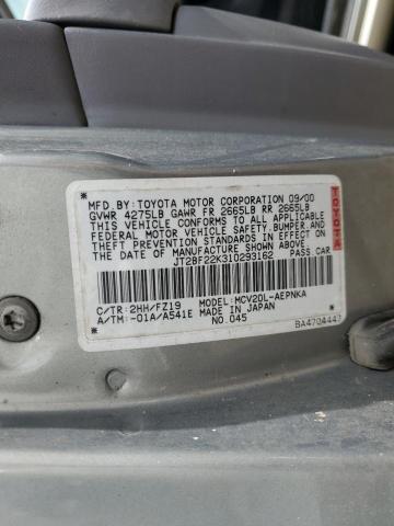 Zdjęcie 10 z aukcji – 2001 TOYOTA CAMRY CE z VIN JT2BF22K310293162