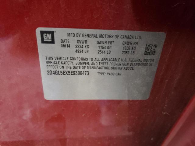 Photo 10 from auction – 2014 BUICK REGAL with VIN 2G4GL5EX5E9300473