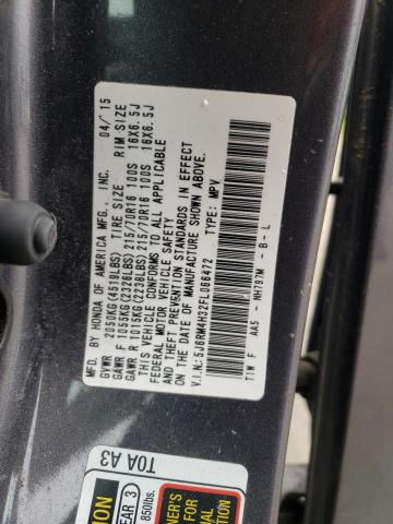 Photo 10 from auction – 2015 HONDA CR-V LX with VIN 5J6RM4H32FL066472