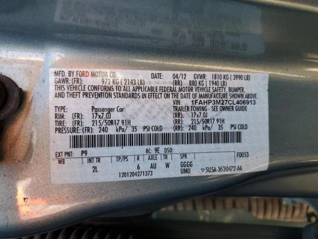 Photo 10 from auction – 2012 FORD FOCUS SEL with VIN 1FAHP3M27CL406913