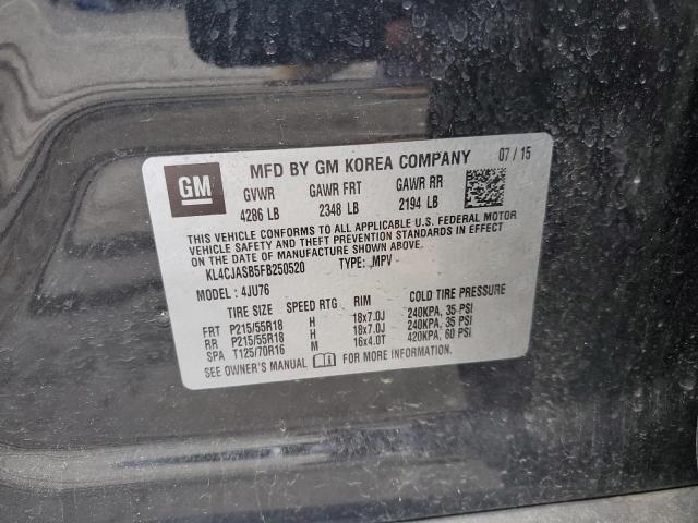Photo 10 from auction – 2015 BUICK ENCORE with VIN KL4CJASB5FB250520