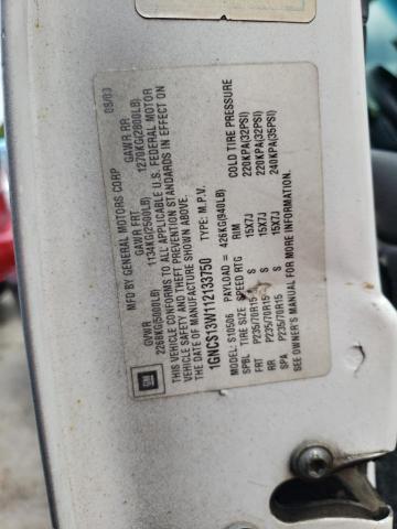 Photo 10 from auction – 2001 CHEVROLET BLAZER with VIN 1GNCS13W112133750