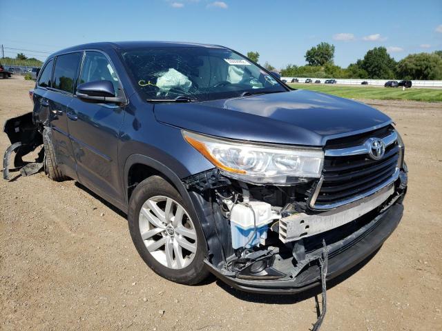 TOYOTA HIGHLANDER 2016 with VIN 5TDBKRFH0GS254416 - Photo from auction