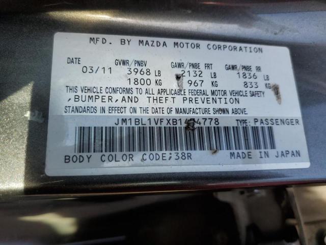 Photo 10 from auction – 2011 MAZDA 3 I with VIN JM1BL1VFXB1474778