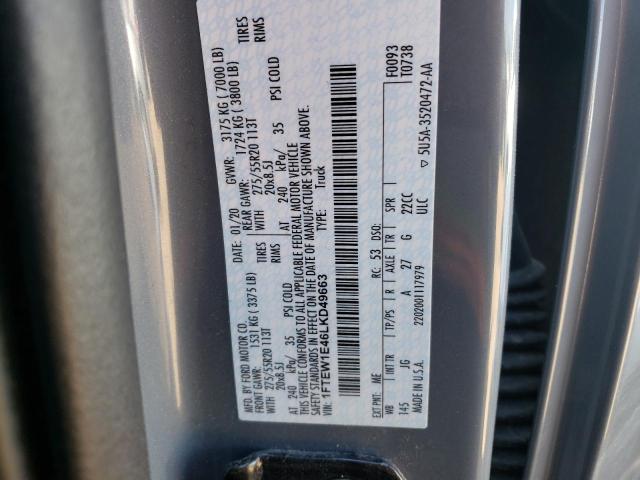 Photo 10 from auction – 2020 FORD F150 SUPER with VIN 1FTEW1E46LKD49663