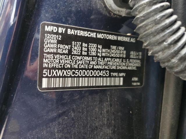 Photo 10 from auction – 2013 BMW X3 XDRIVE2 with VIN 5UXWX9C50D0D00453