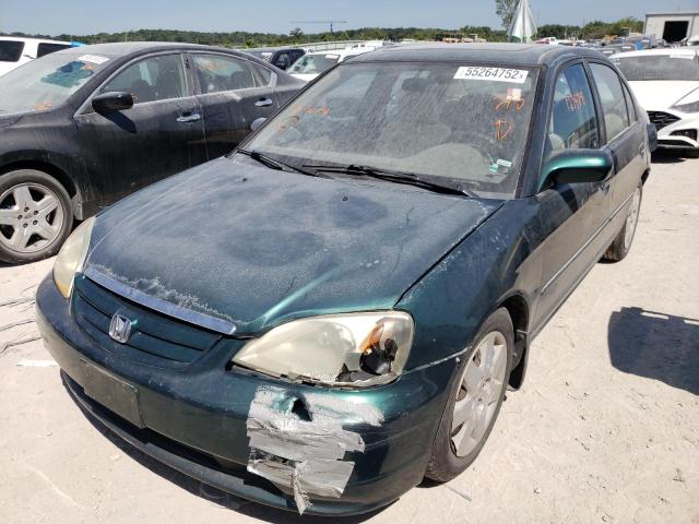 Photo 2 from auction – 2002 HONDA CIVIC EX with VIN 2HGES26852H561674