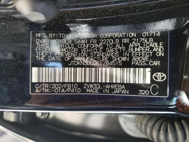 Фото 10 с аукциона – 2014 TOYOTA PRIUS с VIN JTDKN3DU2E1784515