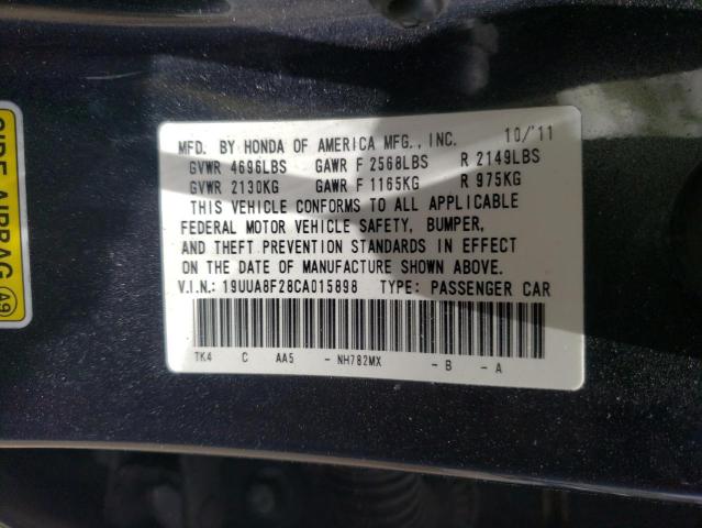 Photo 10 from auction – 2012 ACURA TL with VIN 19UUA8F28CA015898