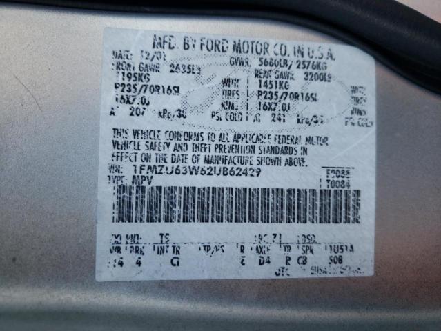 Foto 10 de la subasta – 2002 FORD EXPLORER X con VIN 1FMZU63W62UB62429
