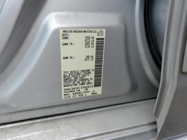 Photo 10 from auction – 2015 NISSAN ALTIMA 2.5 with VIN 1N4AL3AP5FC594915
