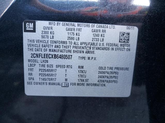Photo 10 from auction – 2011 CHEVROLET EQUINOX LT with VIN 2CNFLEECXB6480507