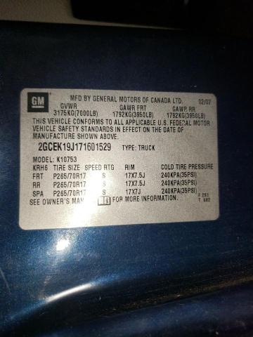 Photo 10 from auction – 2007 CHEVROLET SILVERADO with VIN 2GCEK19J171601529