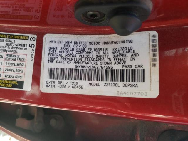 Photo 10 from auction – 2006 TOYOTA COROLLA CE with VIN 1NXBR32E96Z764595