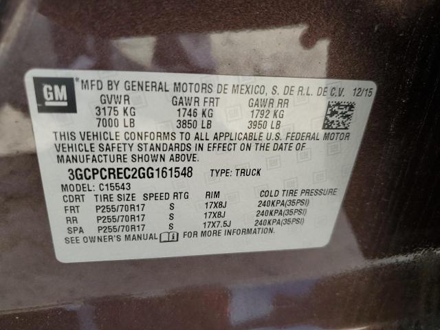 Photo 10 from auction – 2016 CHEVROLET SILVERADO with VIN 3GCPCREC2GG161548