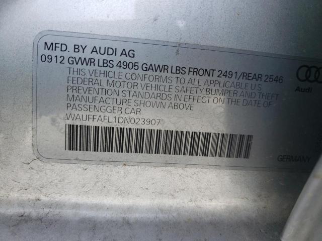 Photo 10 from auction – 2013 AUDI A4 PREMIUM with VIN WAUFFAFL1DN023907