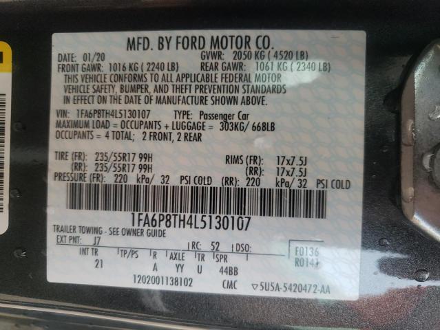 Photo 10 from auction – 2020 FORD MUSTANG with VIN 1FA6P8TH4L5130107