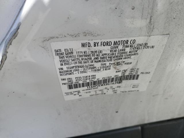 Photo 10 from auction – 2011 FORD TAURUS SEL with VIN 1FAHP2EWXBG163990