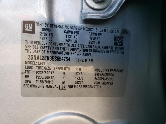 Photo 10 from auction – 2014 CHEVROLET CAPTIVA LS with VIN 3GNAL2EK8ES654754