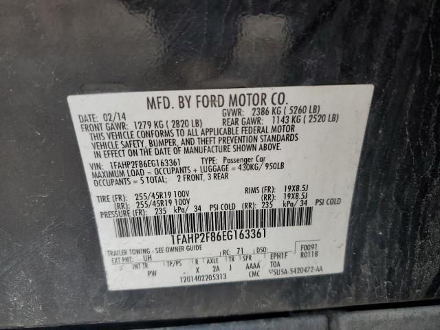 Photo 10 from auction – 2014 FORD TAURUS LIM with VIN 1FAHP2F86EG163361