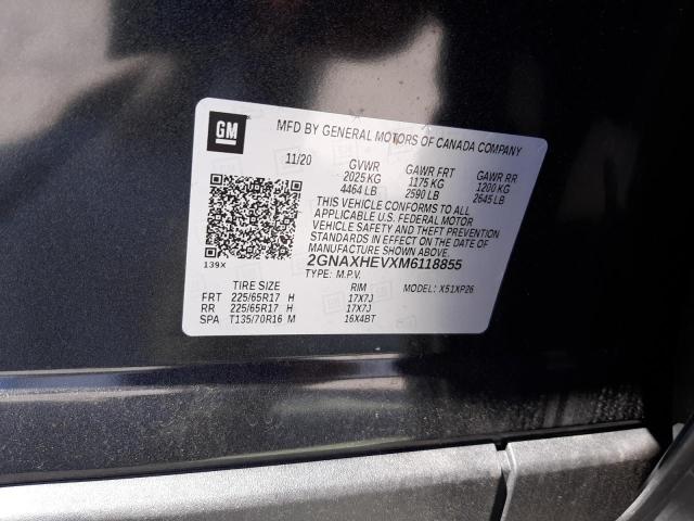 Photo 10 from auction – 2021 CHEVROLET EQUINOX LS with VIN 2GNAXHEVXM6118855