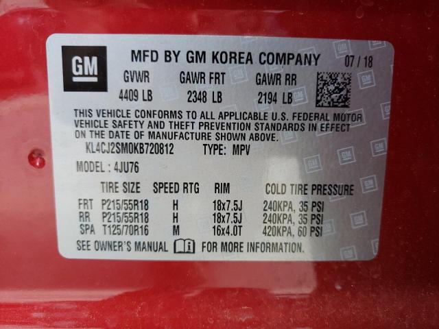 Photo 10 from auction – 2019 BUICK ENCORE SPO with VIN KL4CJ2SM0KB720812