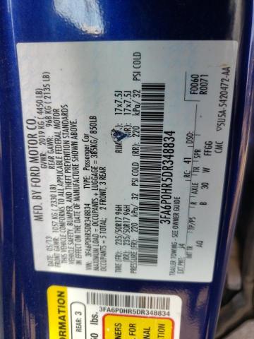 Photo 10 from auction – 2013 FORD FUSION SE with VIN 3FA6P0HR5DR348834