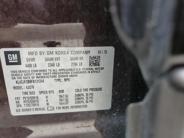 Photo 10 from auction – 2015 BUICK ENCORE CON with VIN KL4CJFSB8FB131244