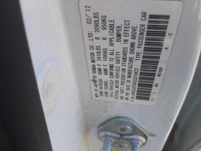 Photo 10 from auction – 2012 ACURA TSX TECH with VIN JH4CU2F66CC019422